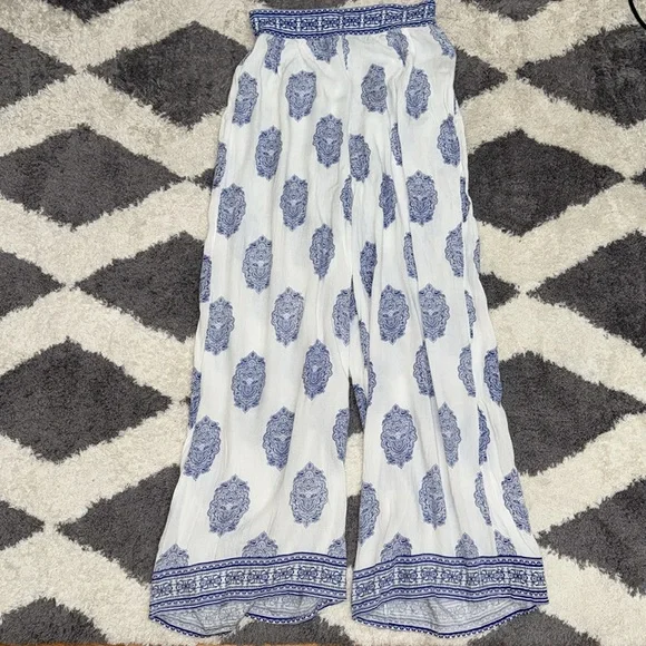 Flowy and lightweight wide leg beach cover up pants size xs - Picture 6 of 13